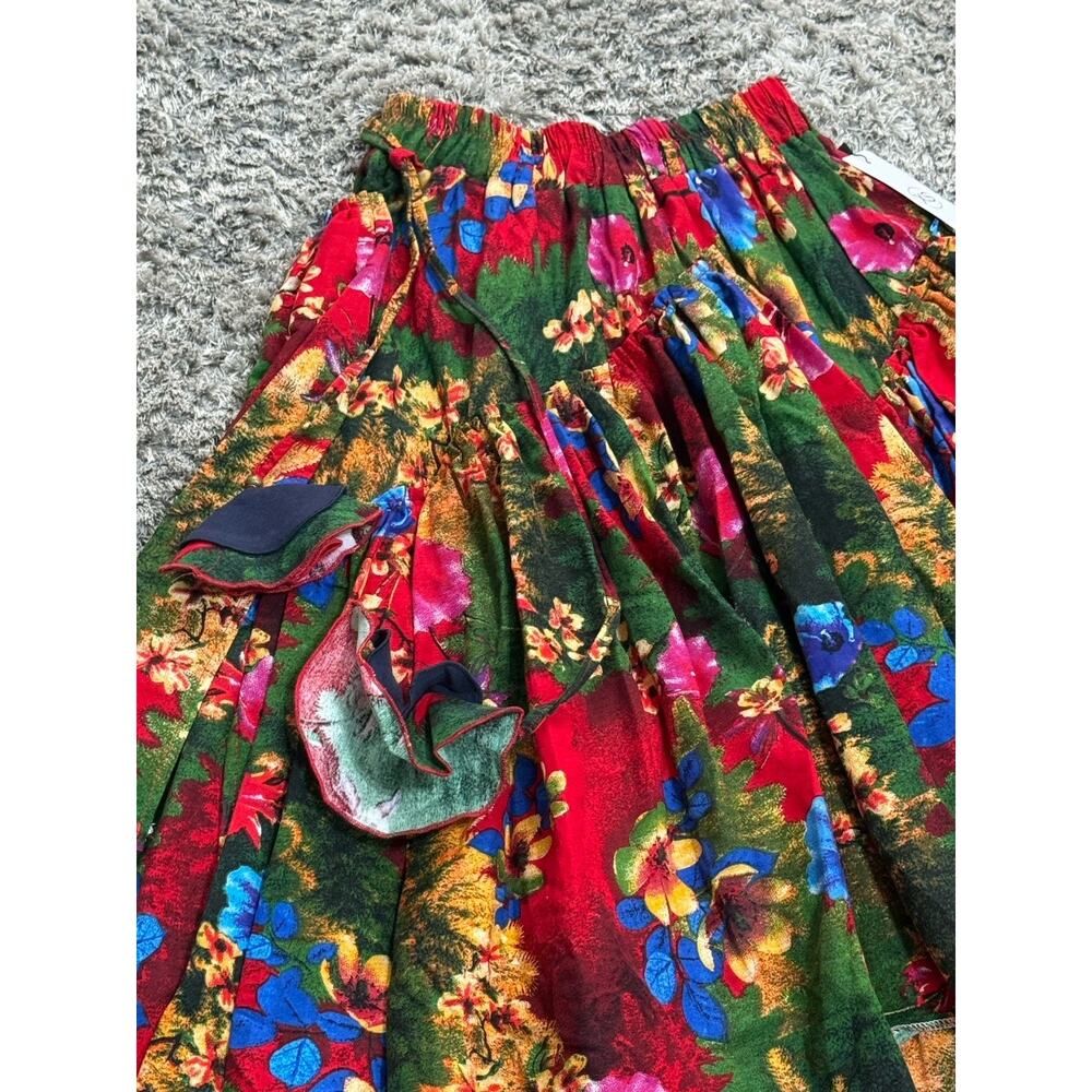 Vintage Women’s Maxi Skirt Floral Boho Layered Festival Whimsigoth Size XS NWT - Picture 10 of 12